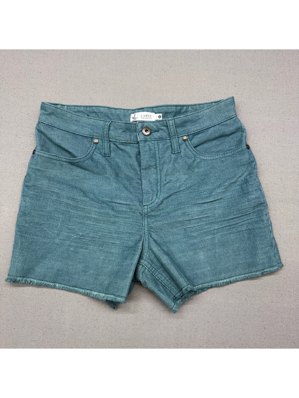 Carve Designs Oahu Corduroy Shorts 4" Size 6 Frayed Cut Off